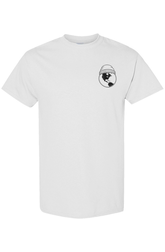 Earth North and South America Mens Heavyweight Tee White
