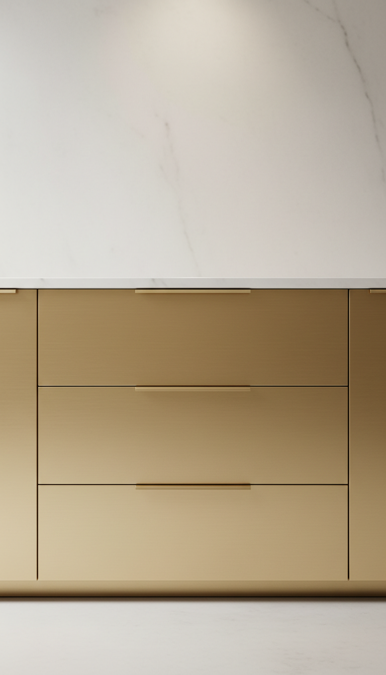 Polished White Marble Island