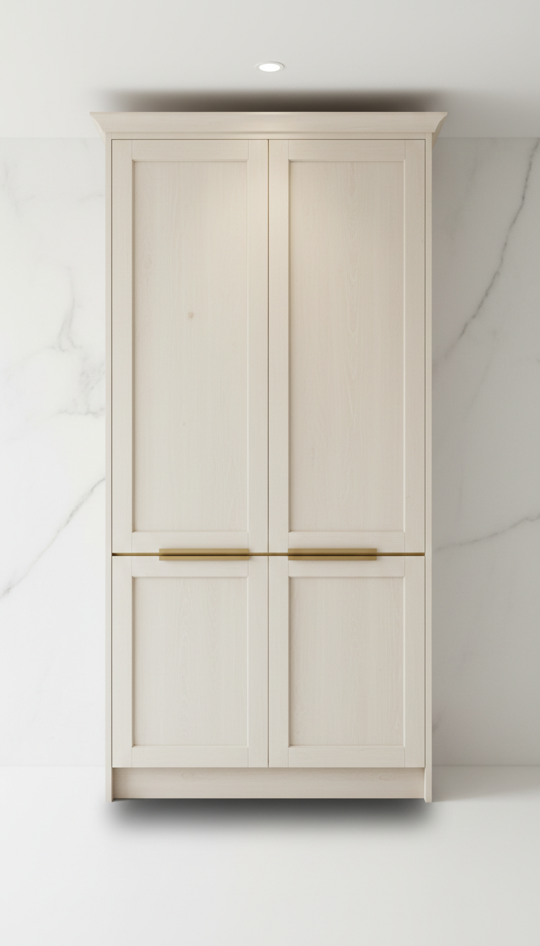 Solid Oak Flat-Panel Cabinet